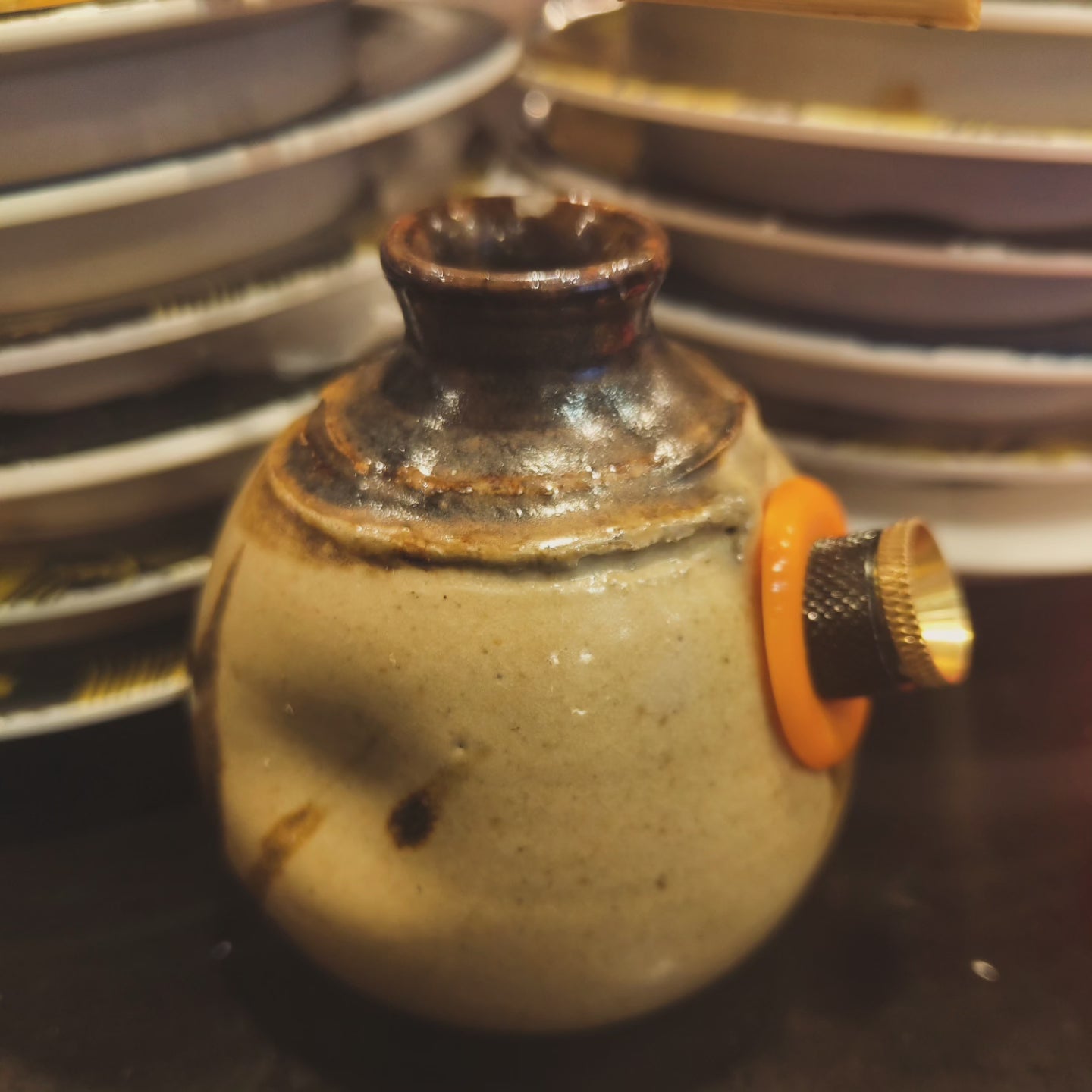 old ceramic soy sauce dispenser bong