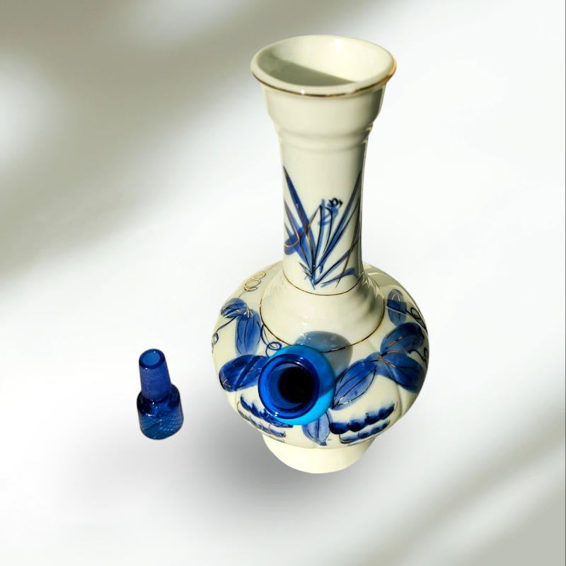 antique curvaceous china vase