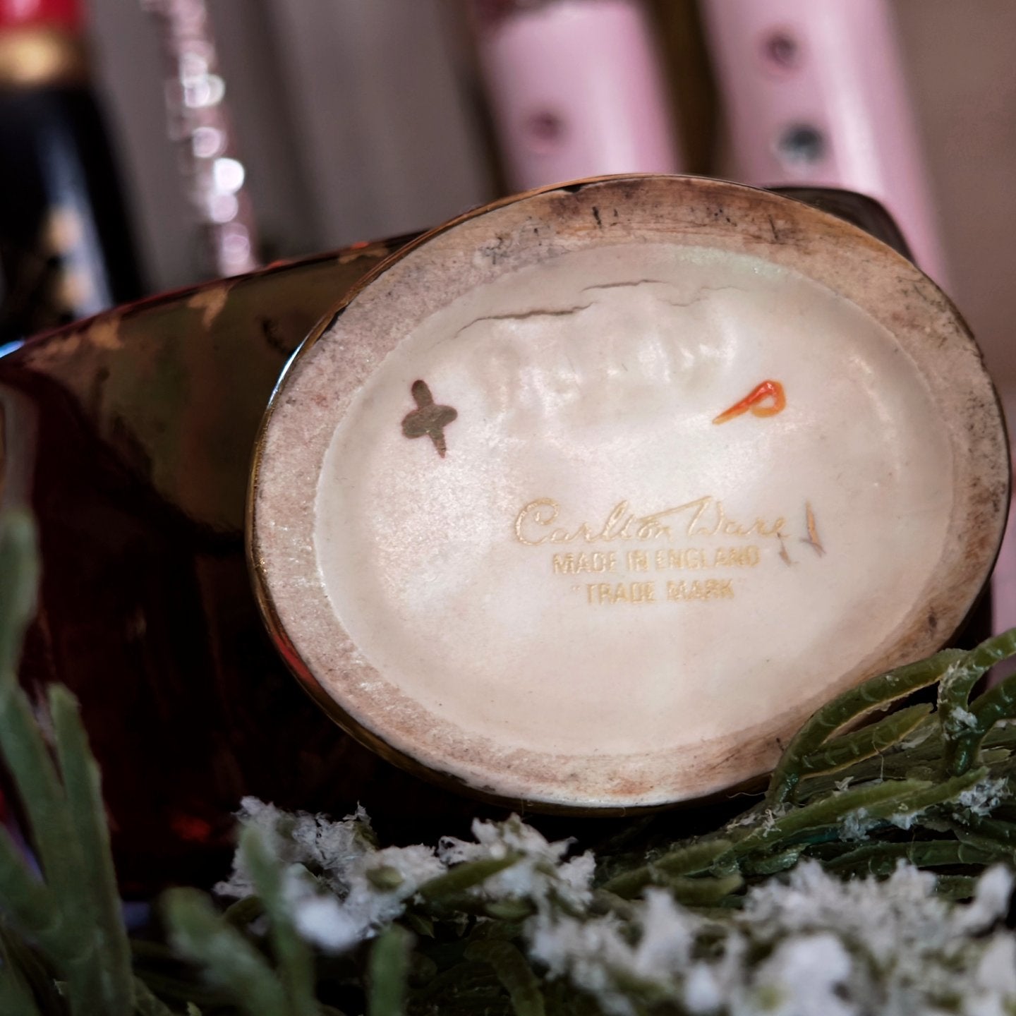 rare 1940s stamped carlton ware 'rogue royale' bong