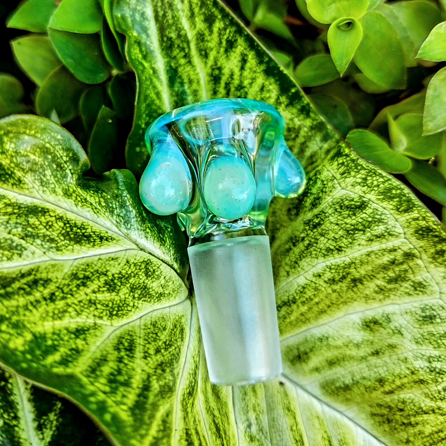 vintage iridescent heavily textured grape vase bong