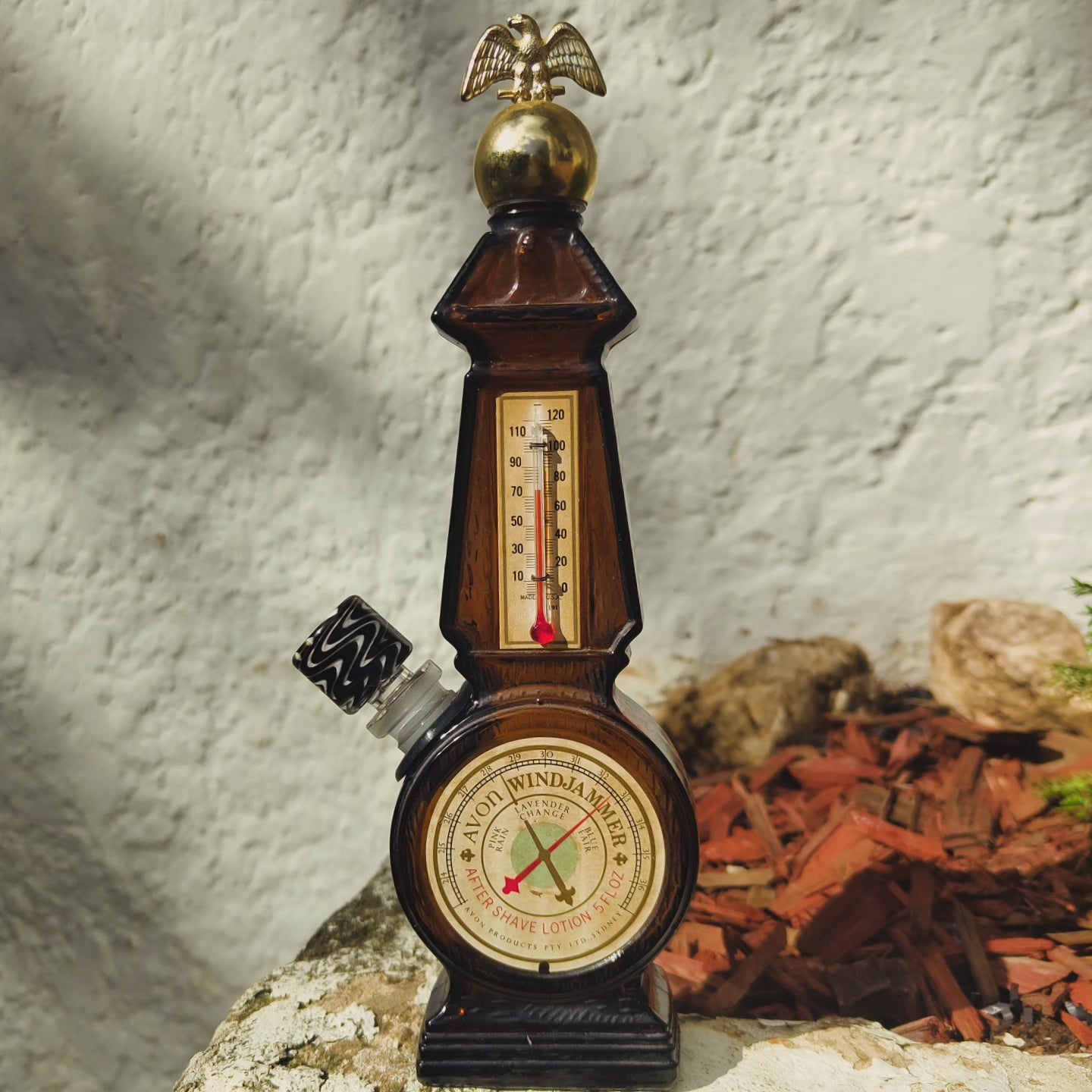 1696 avon 'weather or not' thermometer bong