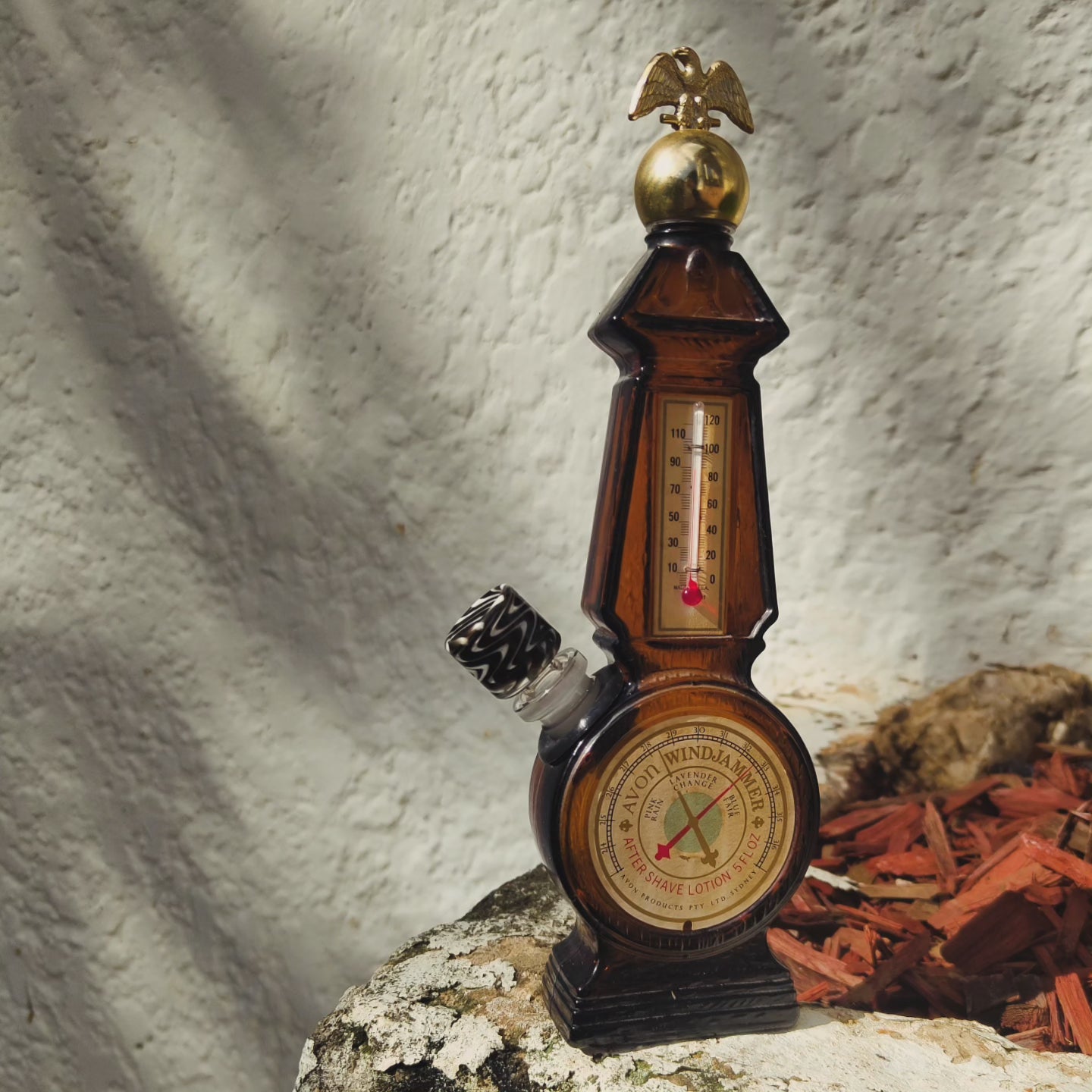 1696 avon 'weather or not' thermometer bong