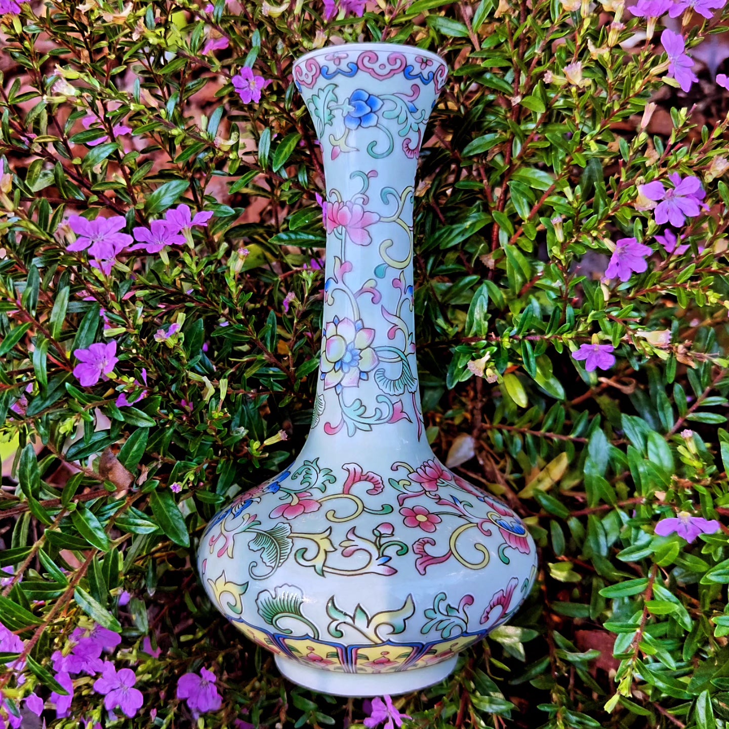 antique chinese qianling dynasty enamel vase bong