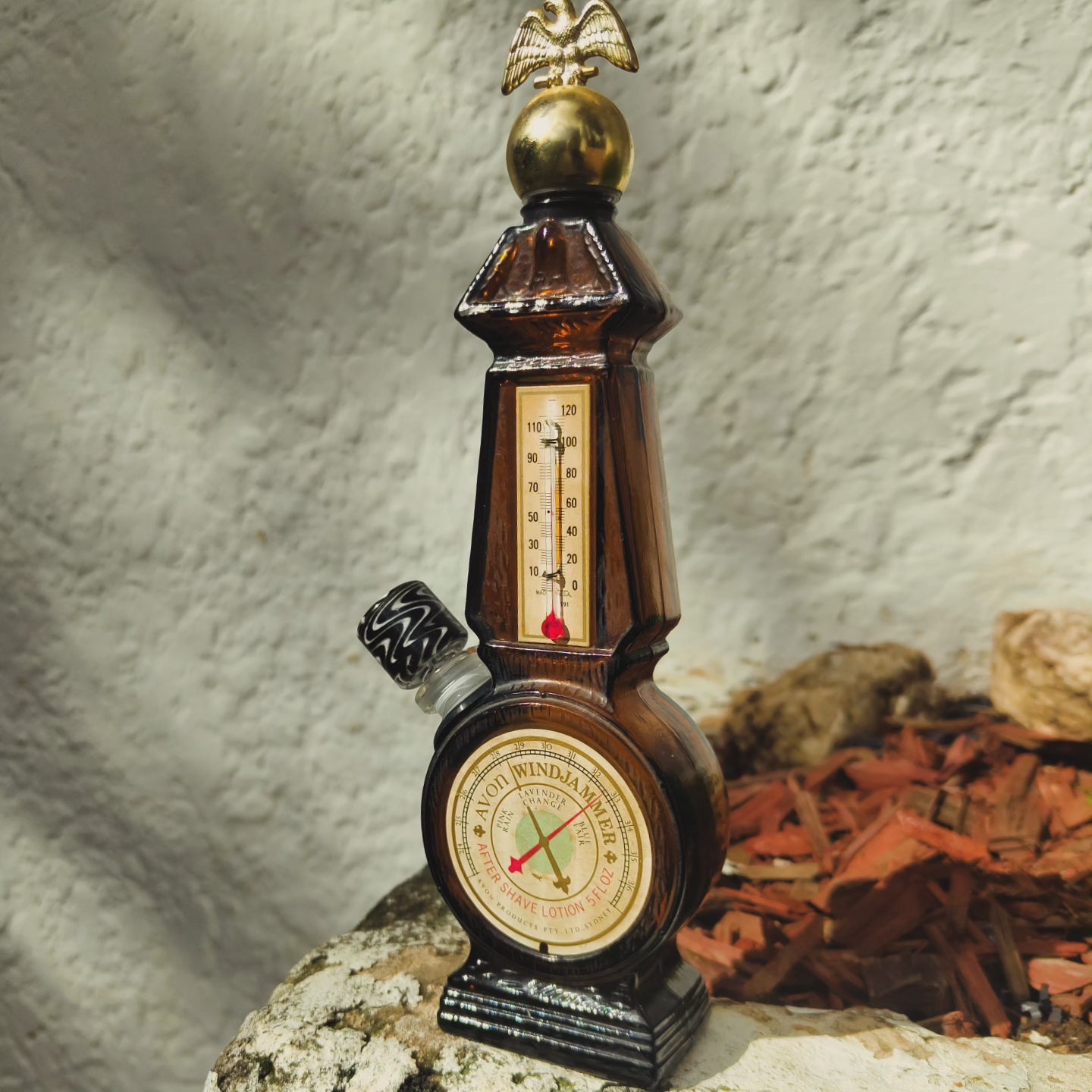 1696 avon 'weather or not' thermometer bong
