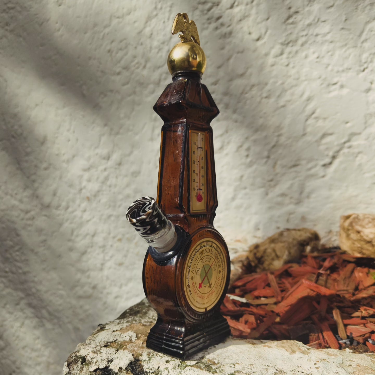 1696 avon 'weather or not' thermometer bong