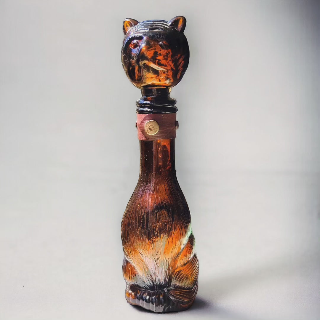 antique empoli 1960's cat decanter bong