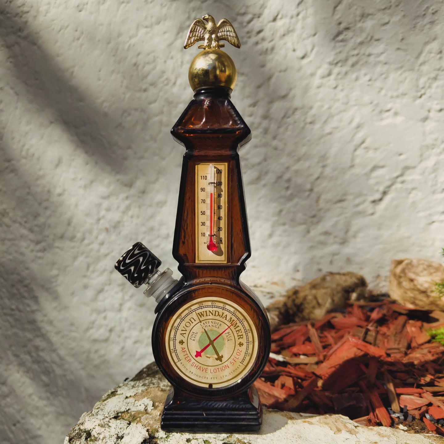 1696 avon 'weather or not' thermometer bong