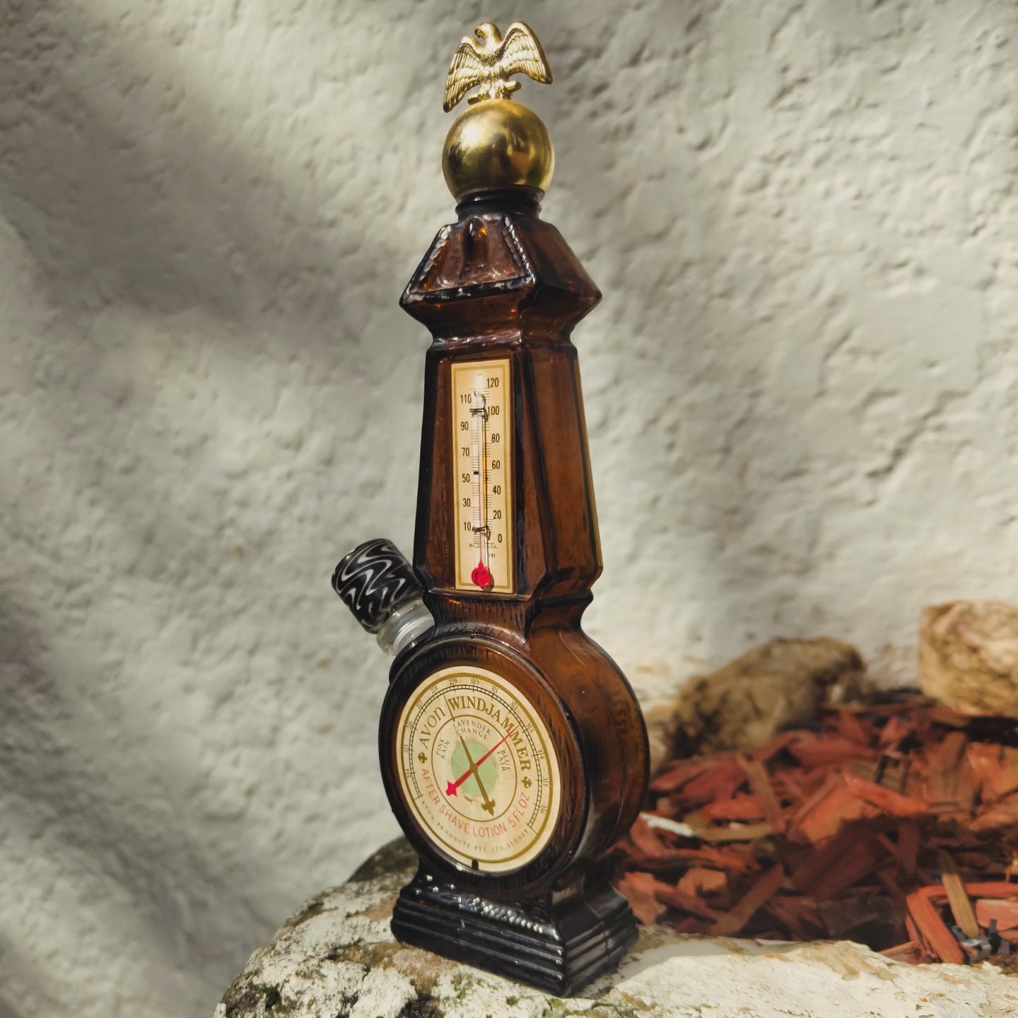 1696 avon 'weather or not' thermometer bong