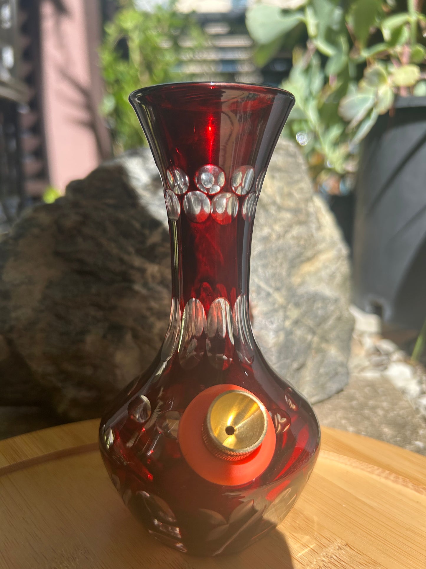 Bohemian ruby flashed glass