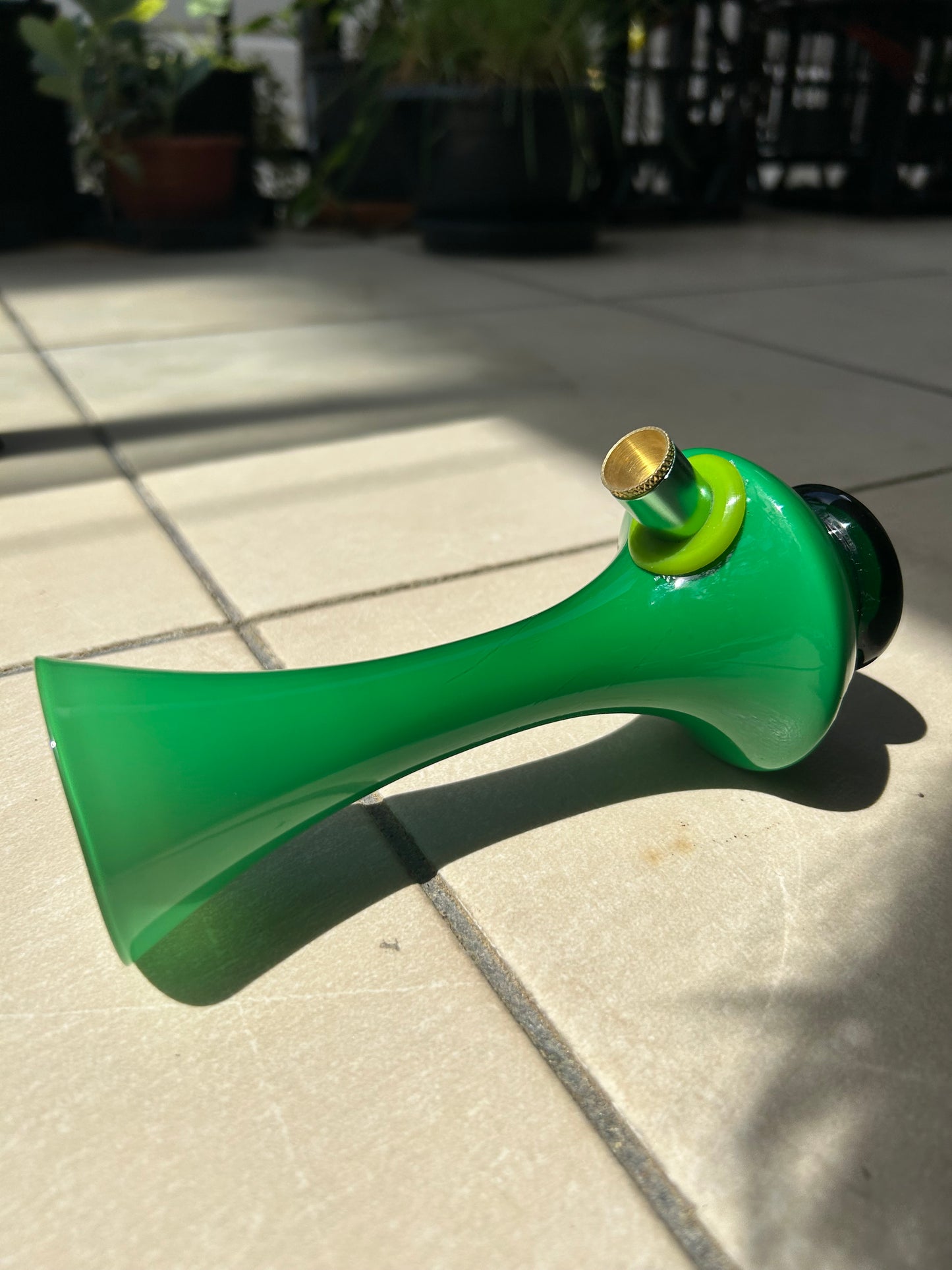 Midcentury Scandinavian green vase