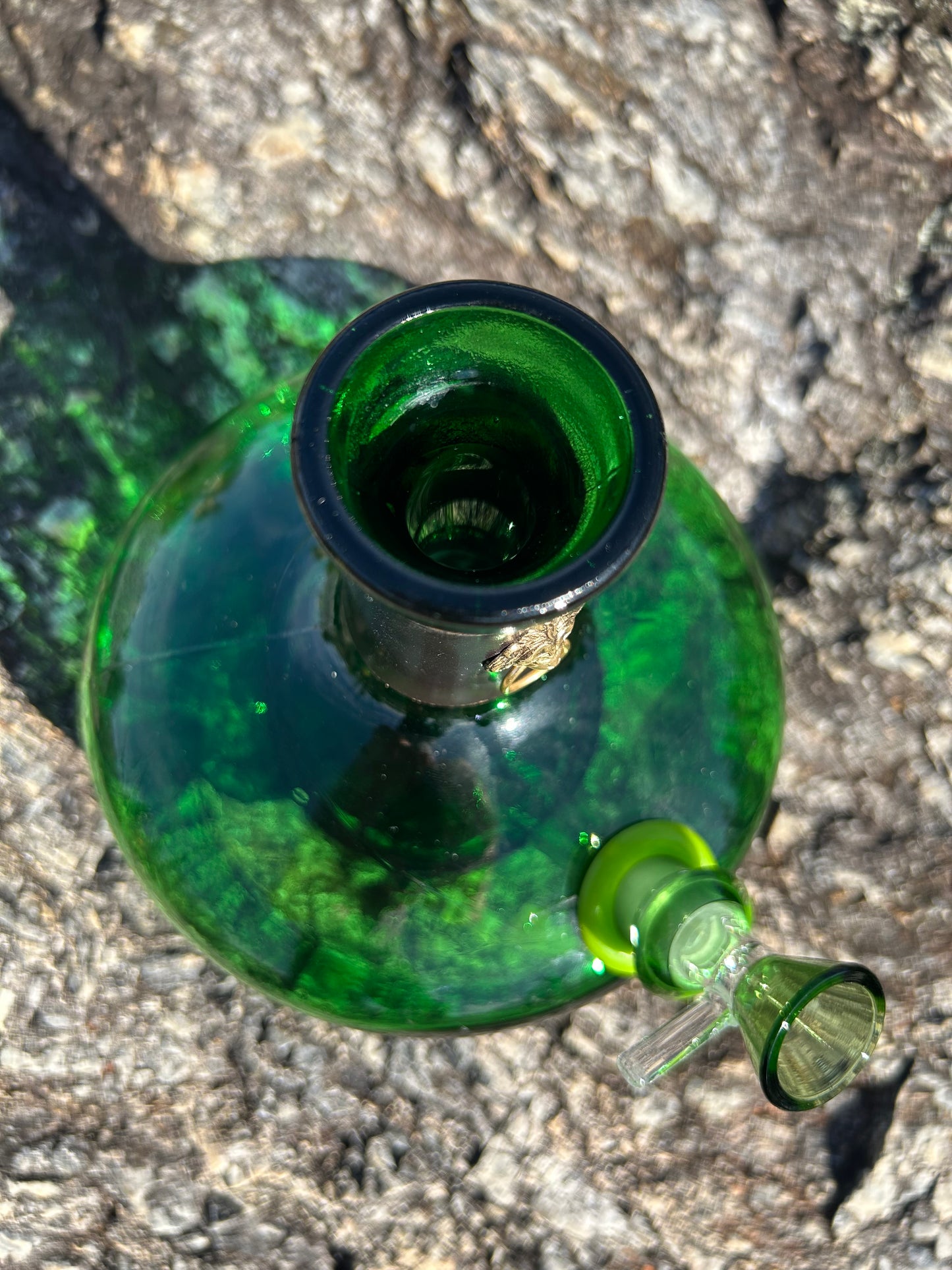 Green glass lion duo 1960’s