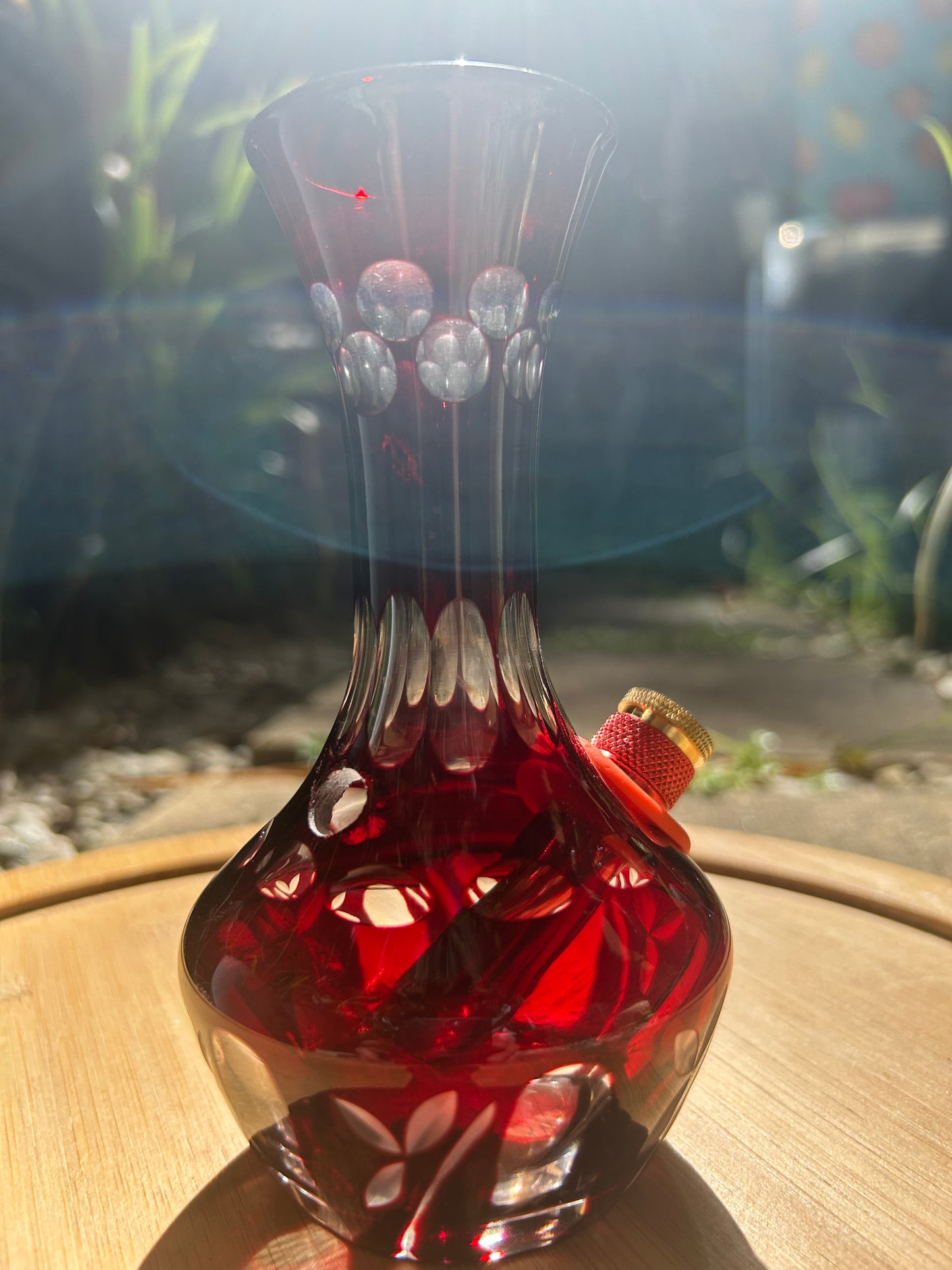 Bohemian ruby flashed glass