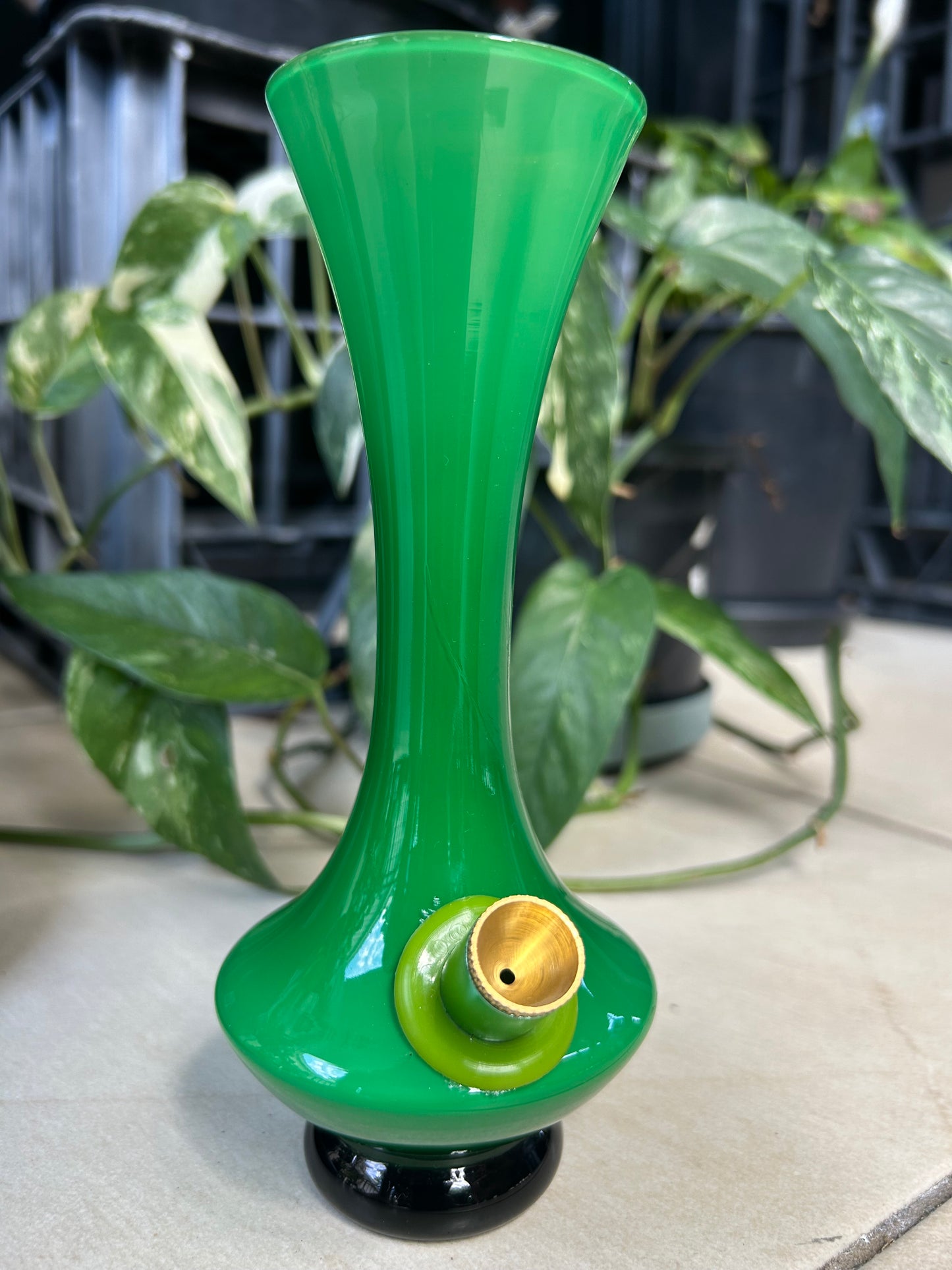 Midcentury Scandinavian green vase
