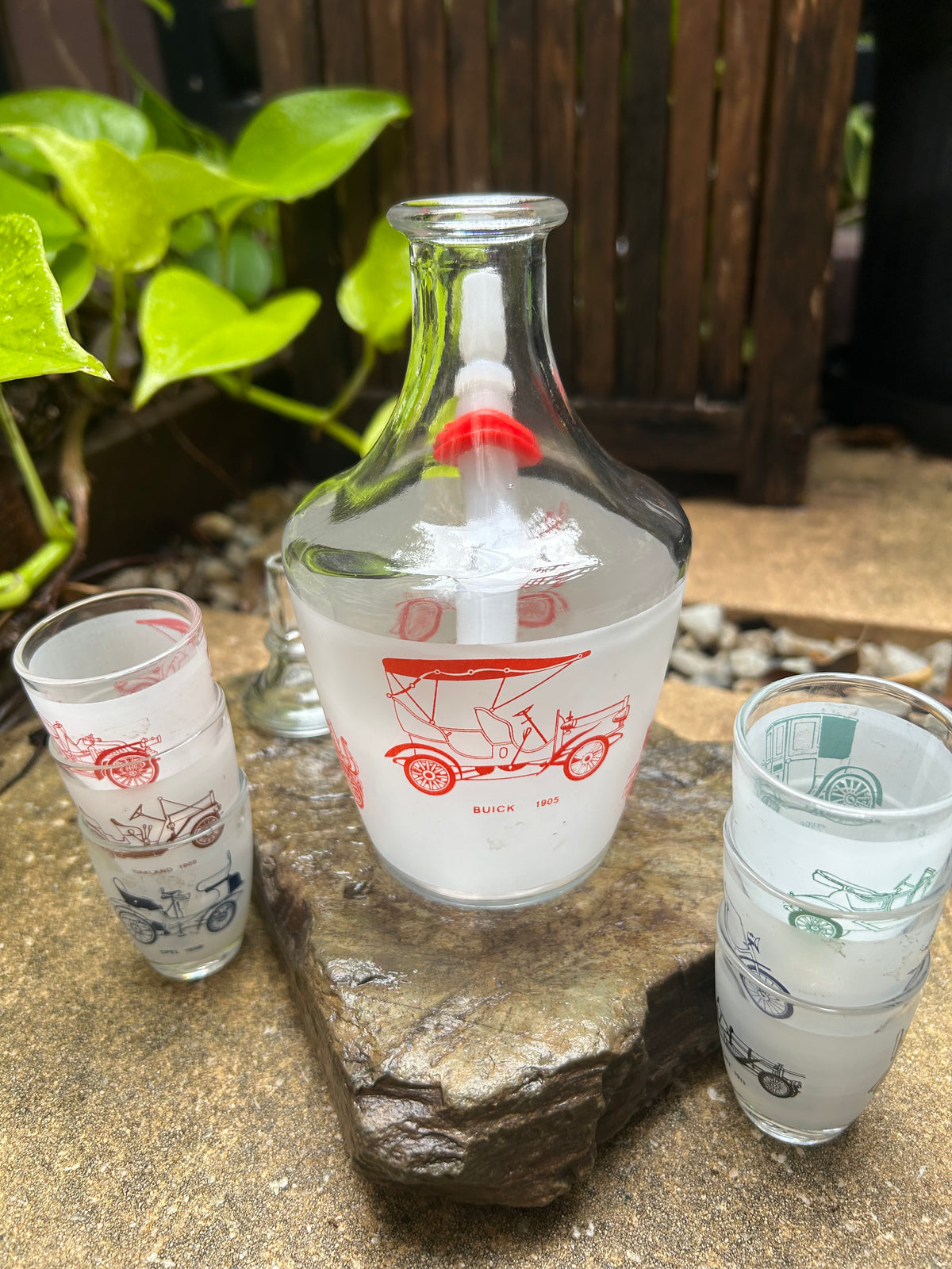 The Vintage Motorist 1960s French Automotive Decanter Set