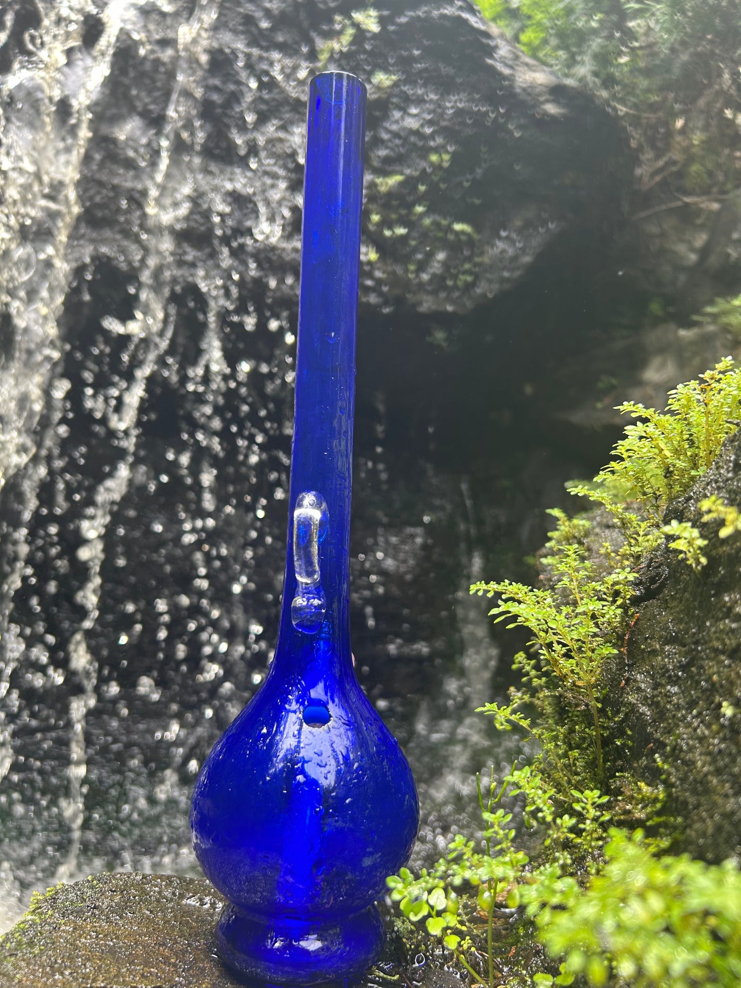 1960s Italian blue glass