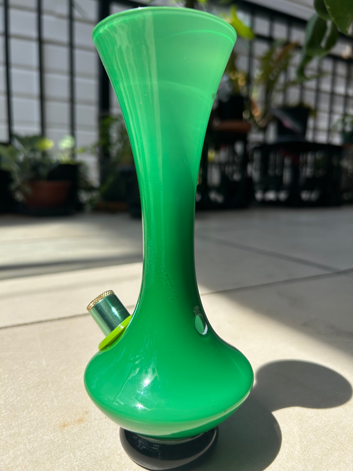 Midcentury Scandinavian green vase