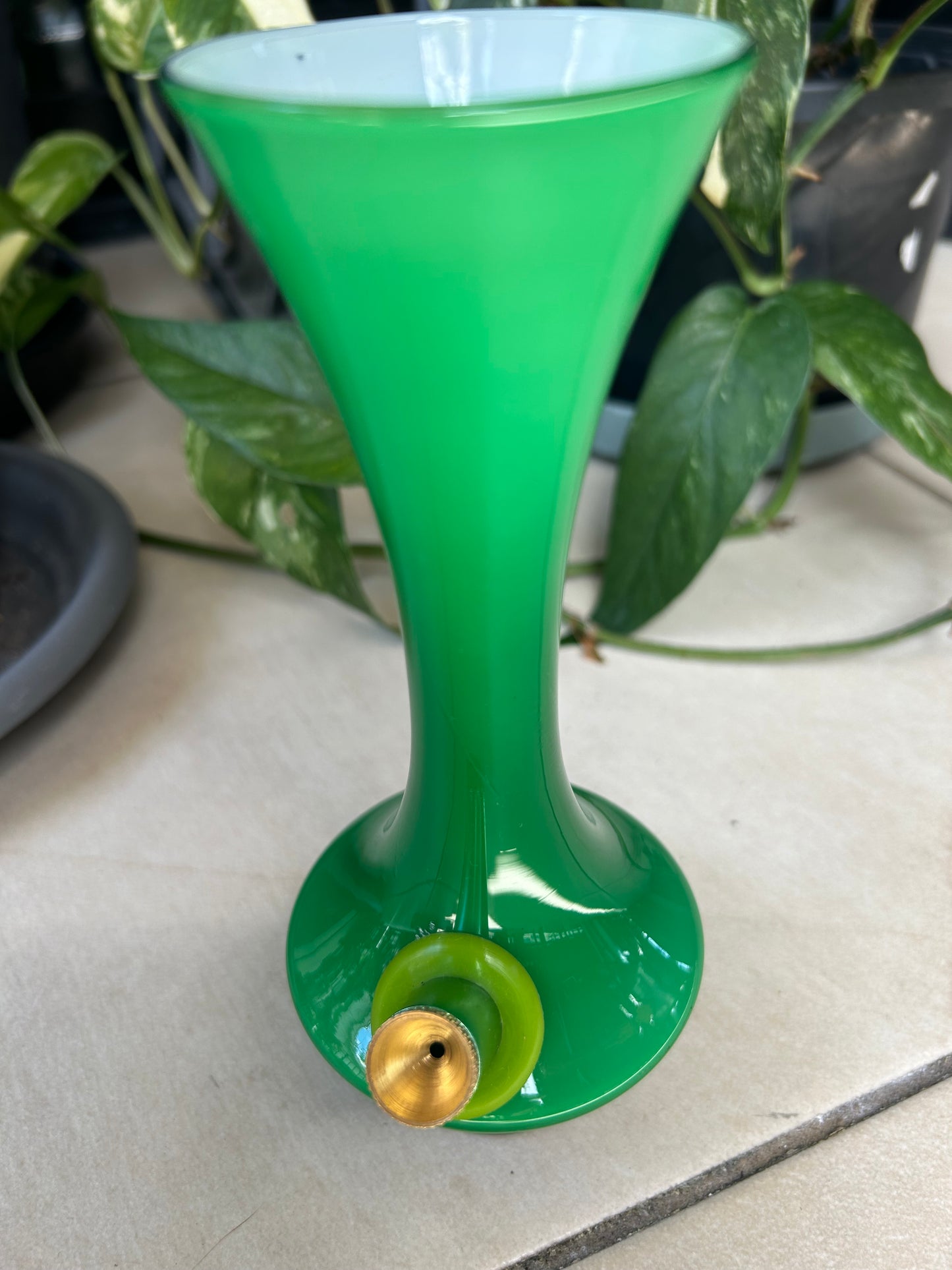 Midcentury Scandinavian green vase