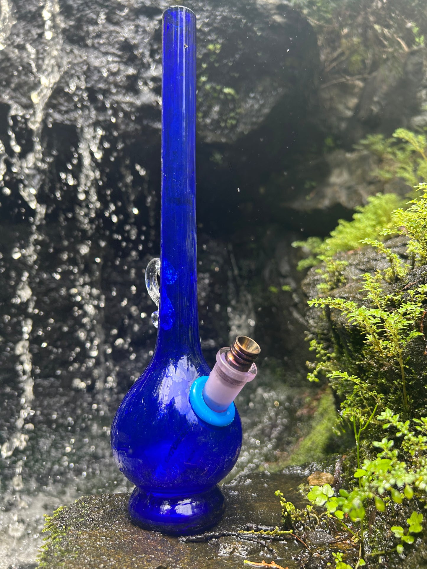 1960s Italian blue glass