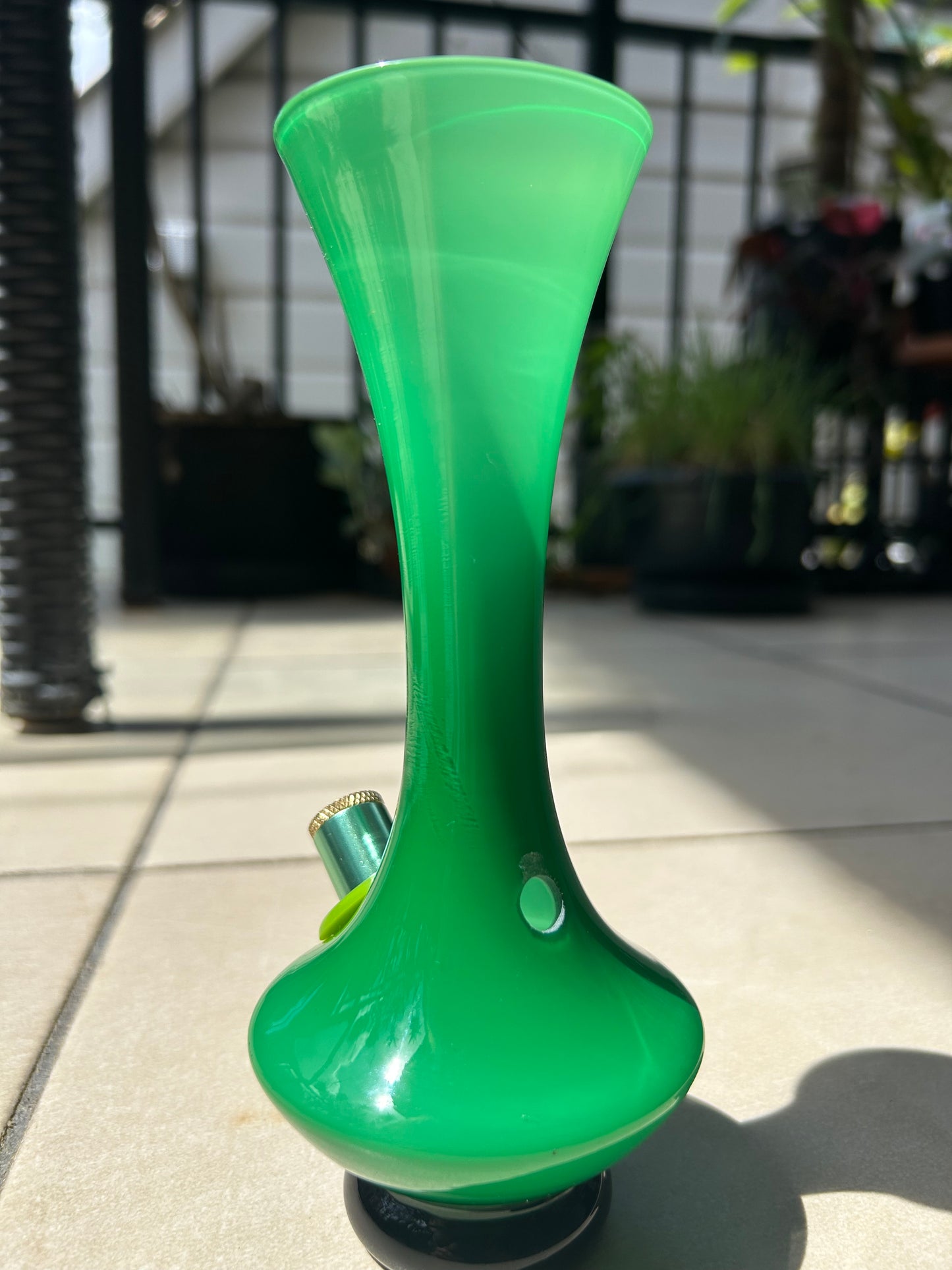 Midcentury Scandinavian green vase