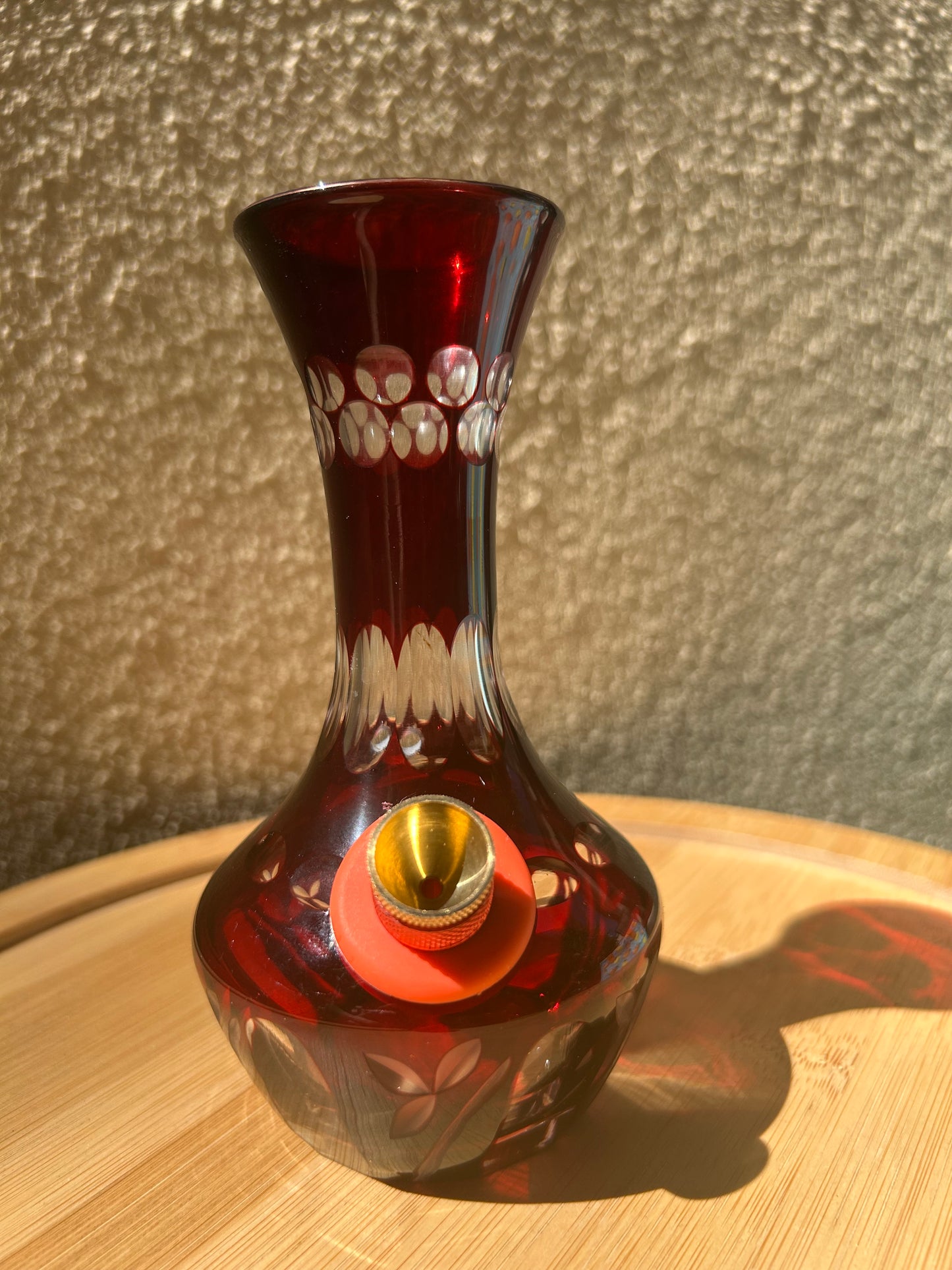 Bohemian ruby flashed glass