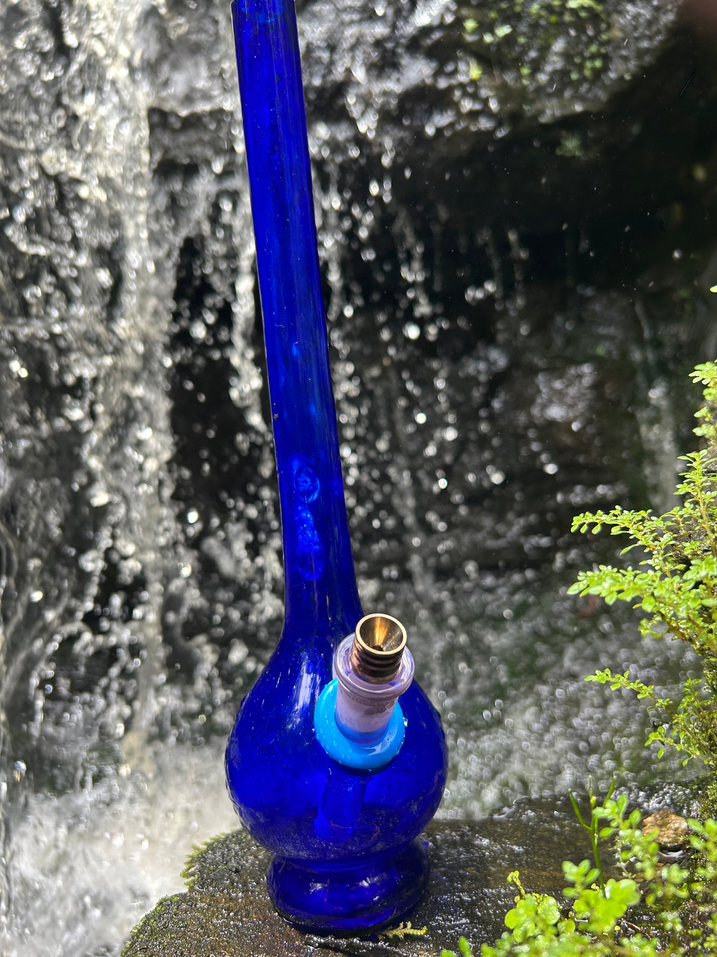 1960s Italian blue glass