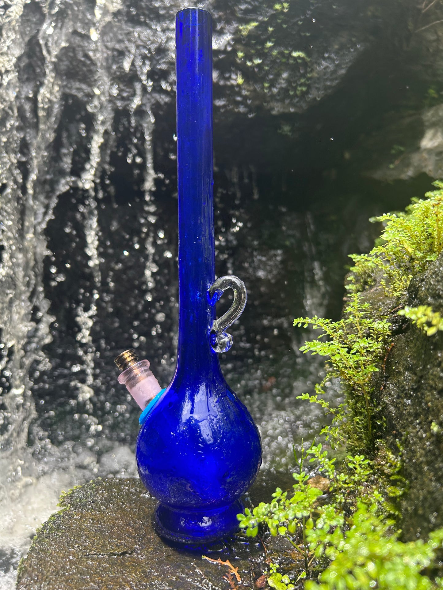 1960s Italian blue glass