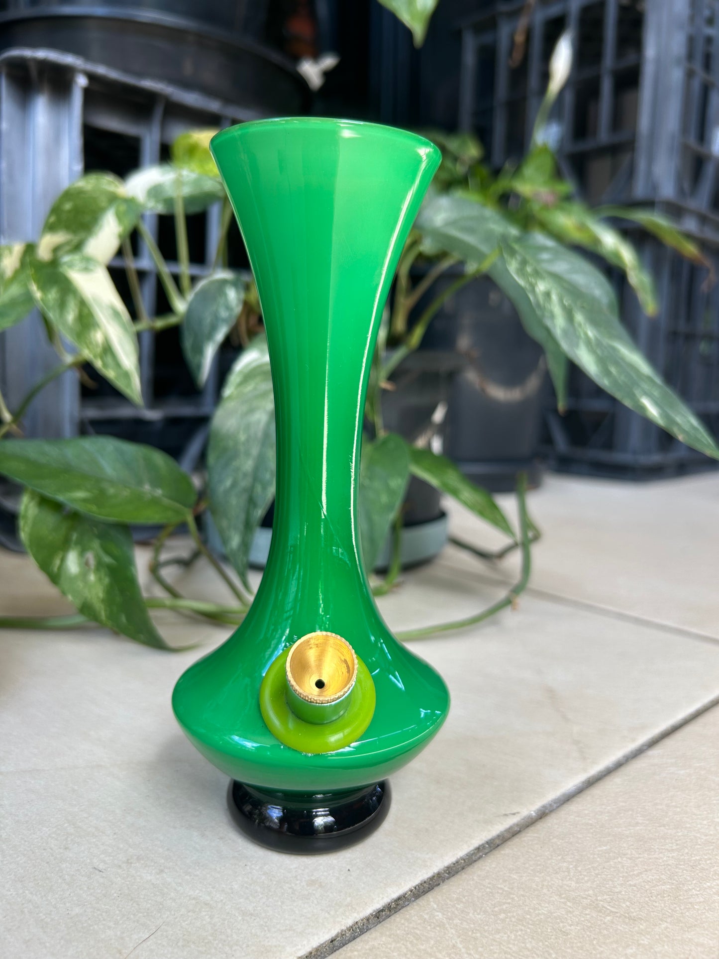 Midcentury Scandinavian green vase