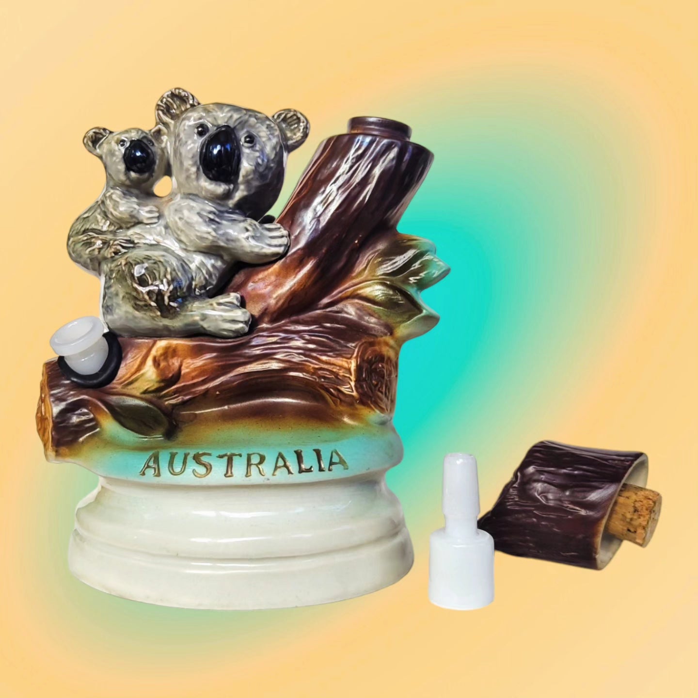 1973 beams regal china 'australia' koala decanter with original stopper