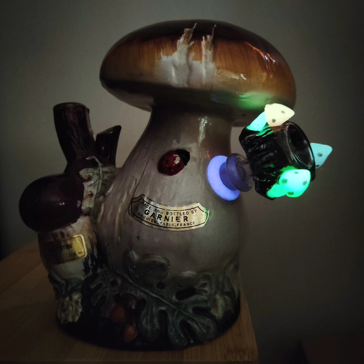 1960s Italian lartistica clemente FD vini garnier toadstool mushroom decanter bong