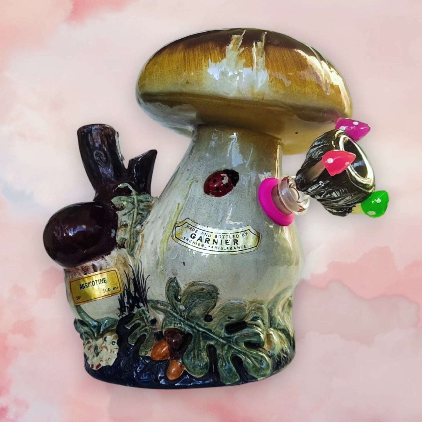 1960s Italian lartistica clemente FD vini garnier toadstool mushroom decanter bong