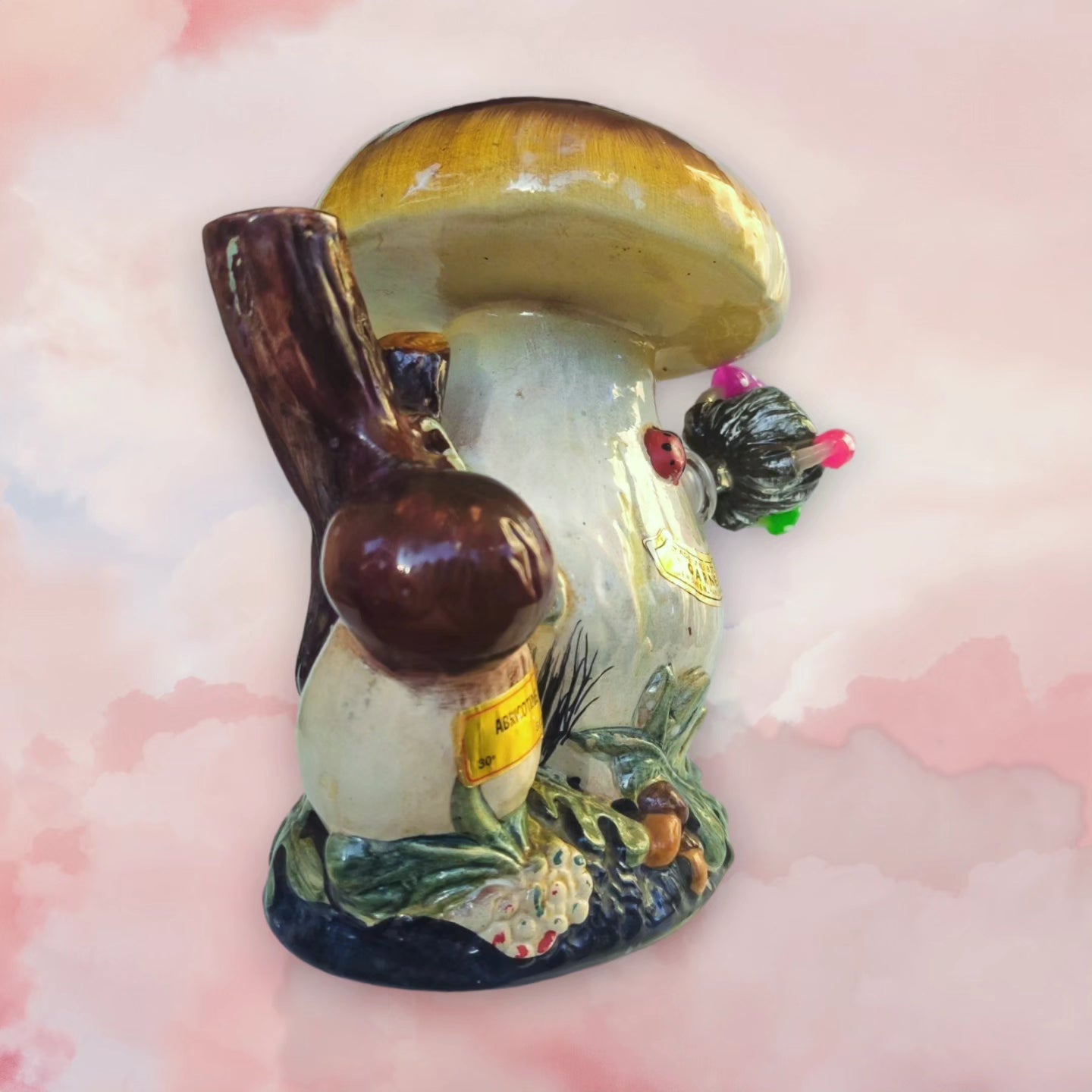 1960s Italian lartistica clemente FD vini garnier toadstool mushroom decanter bong