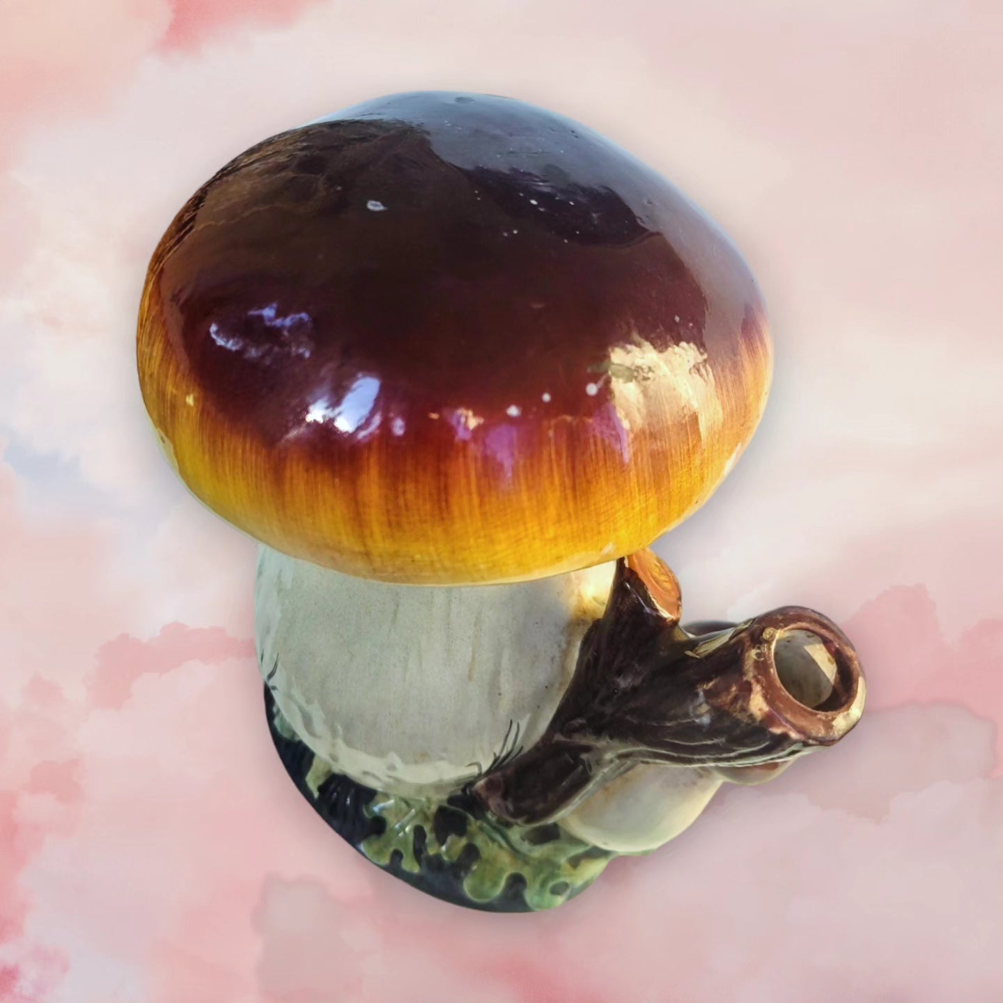 1960s Italian lartistica clemente FD vini garnier toadstool mushroom decanter bong