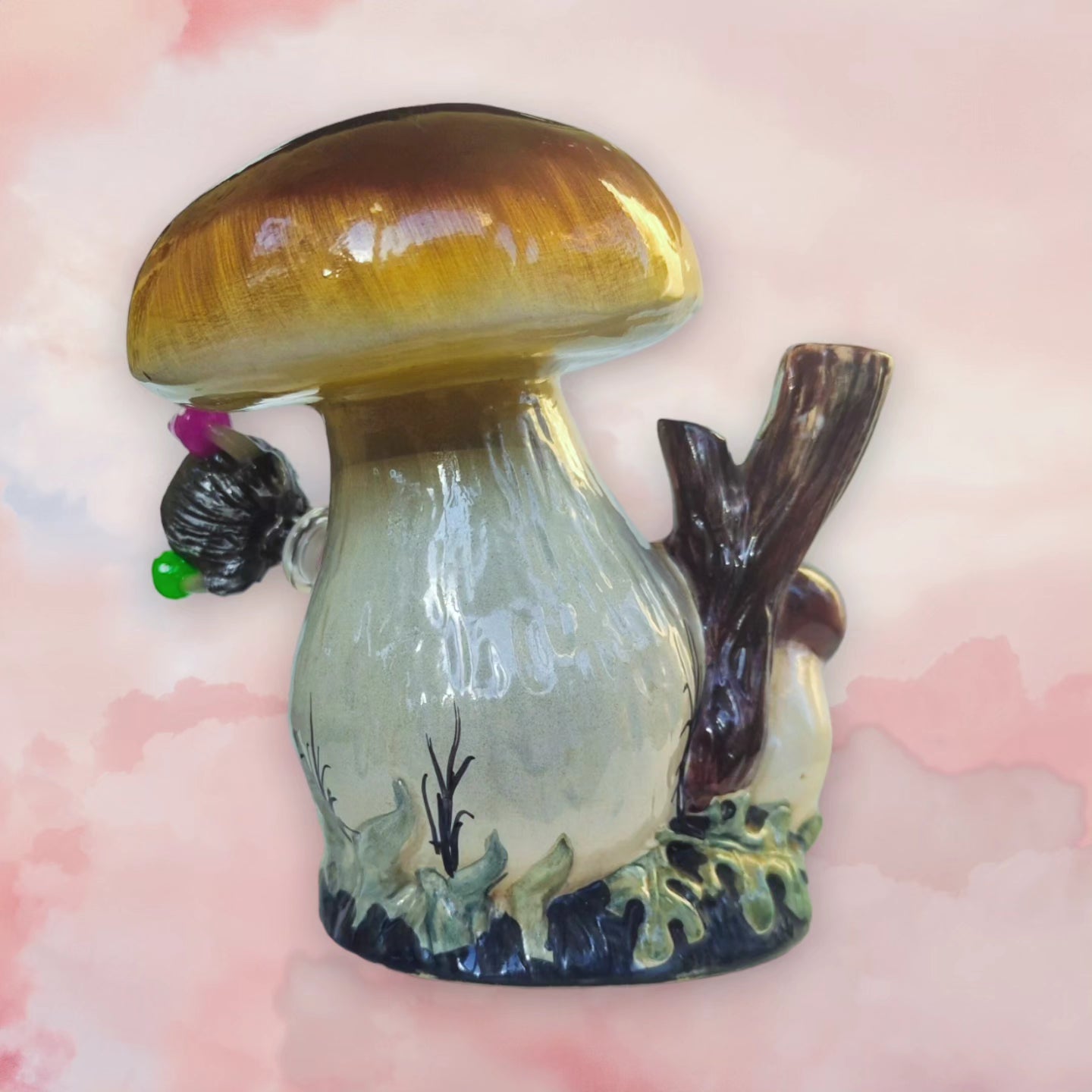 1960s Italian lartistica clemente FD vini garnier toadstool mushroom decanter bong