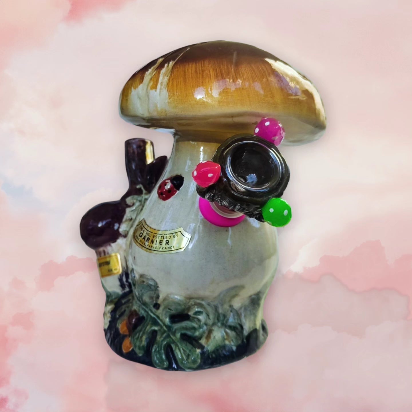 1960s Italian lartistica clemente FD vini garnier toadstool mushroom decanter bong