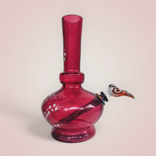 1940s cranberry glass chaos bong