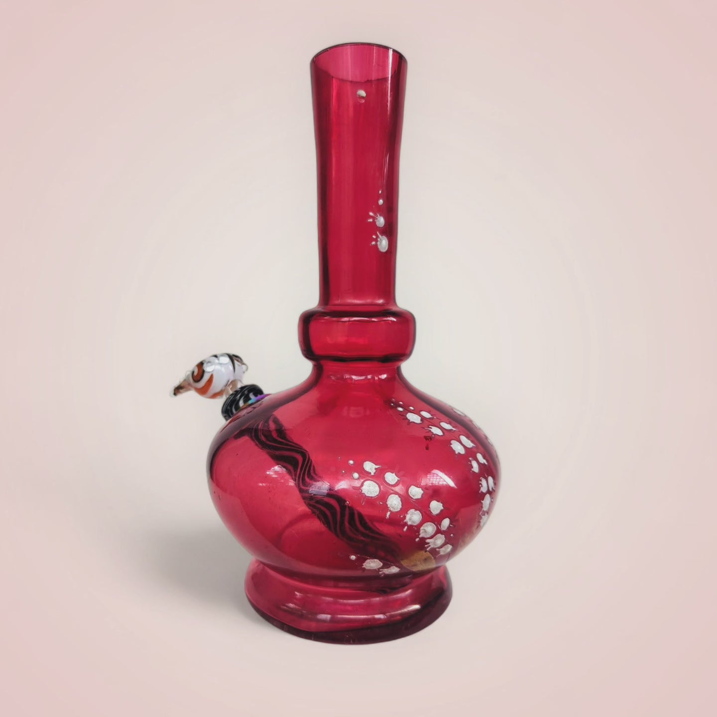 1940s cranberry glass chaos bong