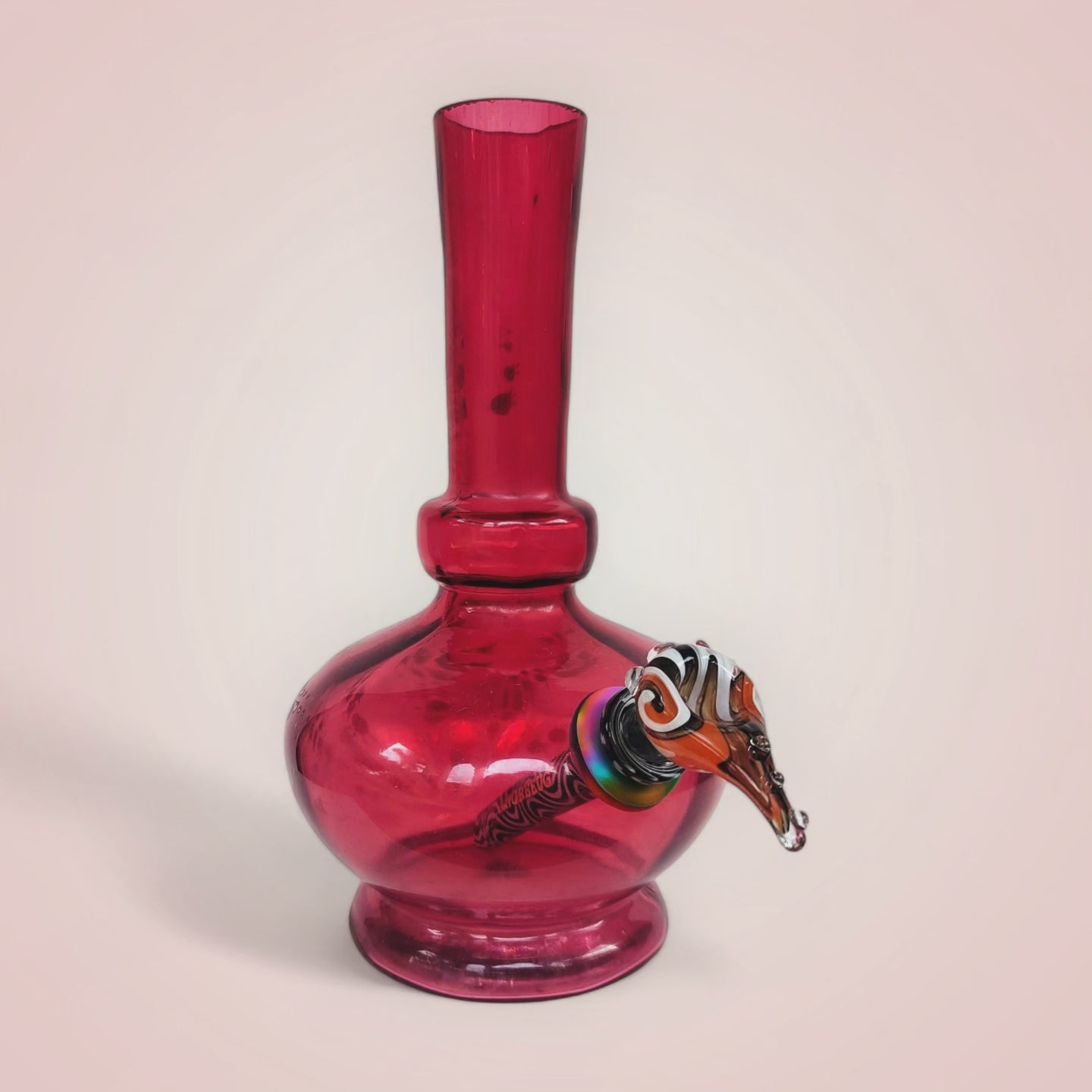 1940s cranberry glass chaos bong