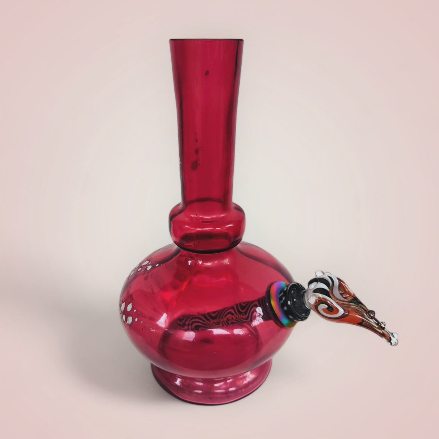 1940s cranberry glass chaos bong