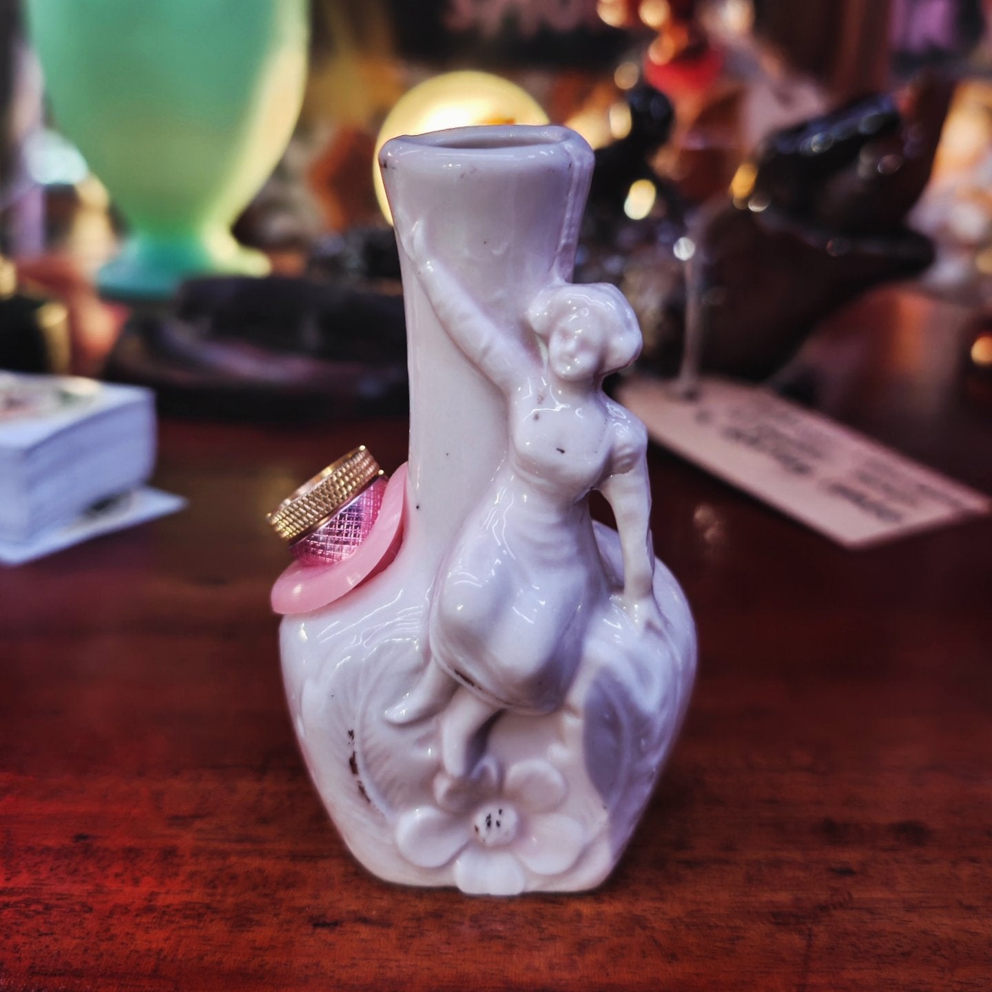 mini pastel pink austrian vintage vase bong