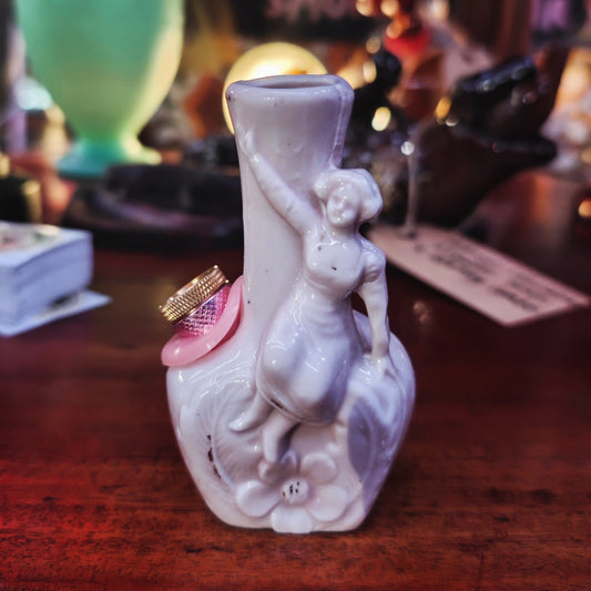 mini pastel pink austrian vintage vase bong