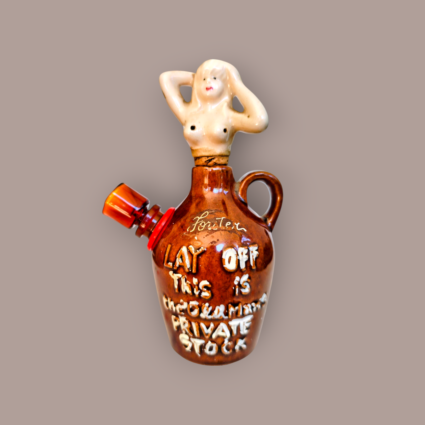 1940s japanese private stock decanter bong with topless tiddies topper