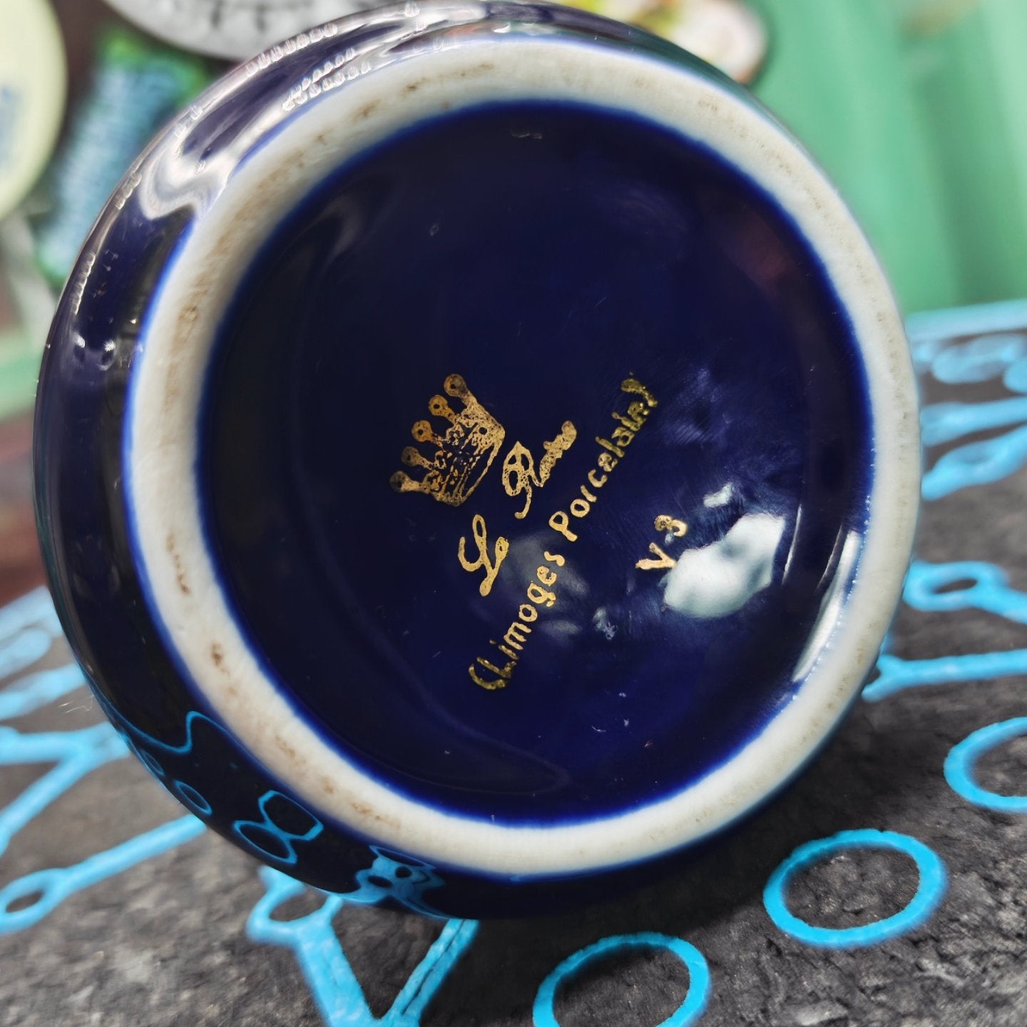 antique Limoges of France bong vase