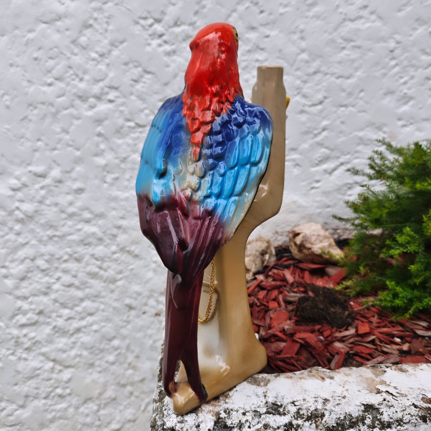 very rare ceramic 70s french annèè dele garnier bird bong
