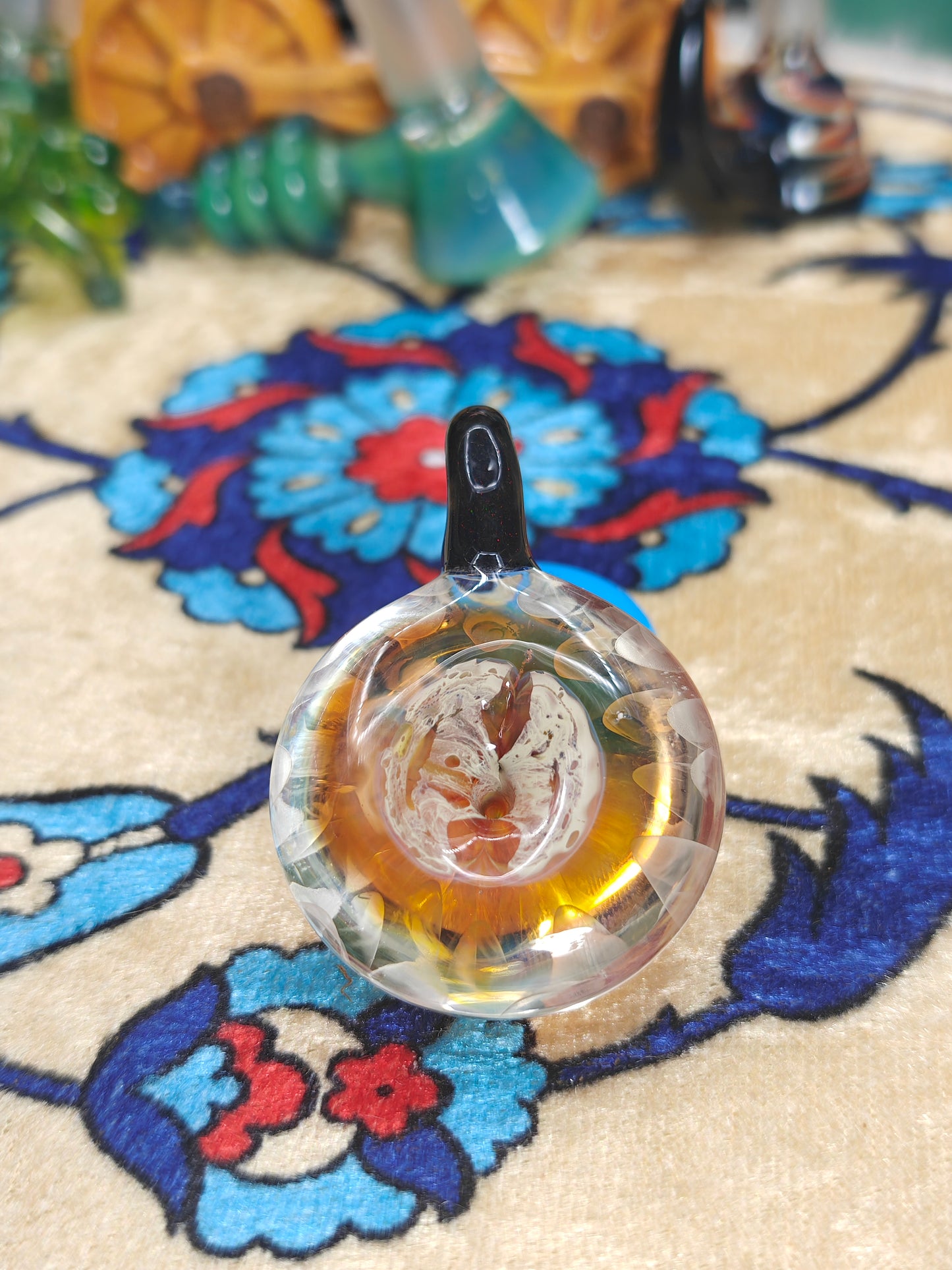 aussie_glass fumed pendant