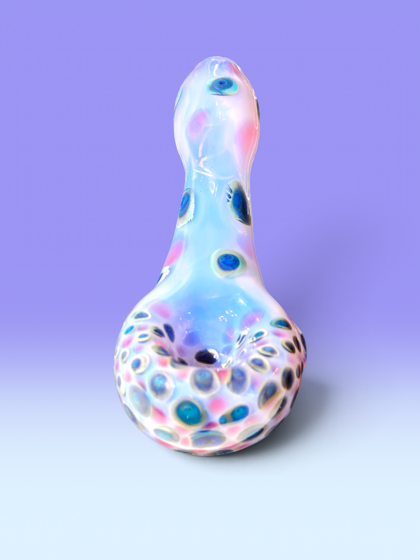 aussie glass hand blown dotstack lilac pipe