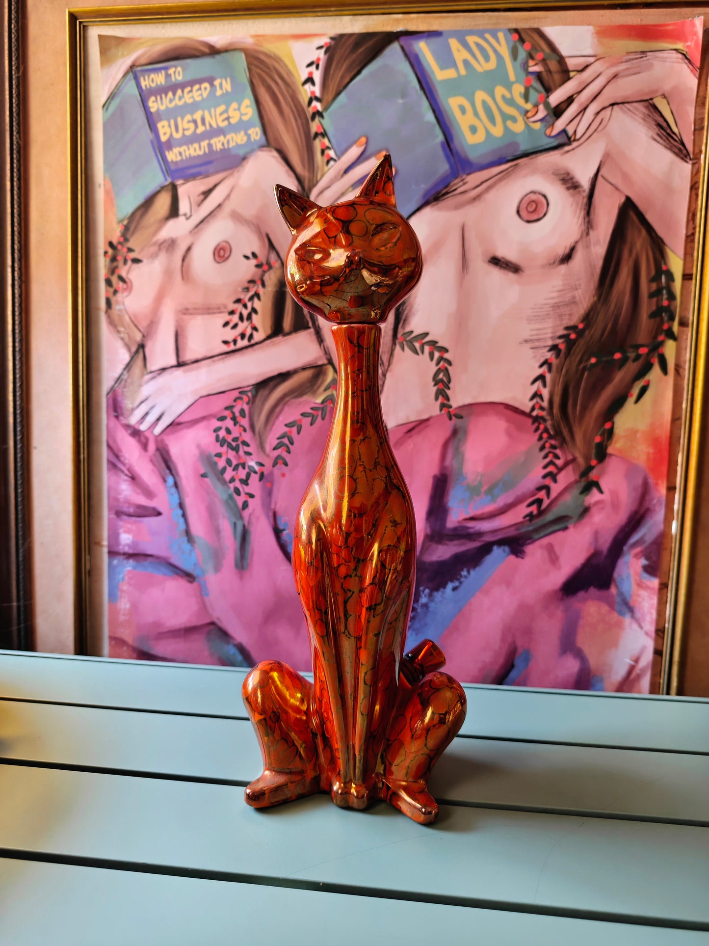 1950s artist signed cat bong