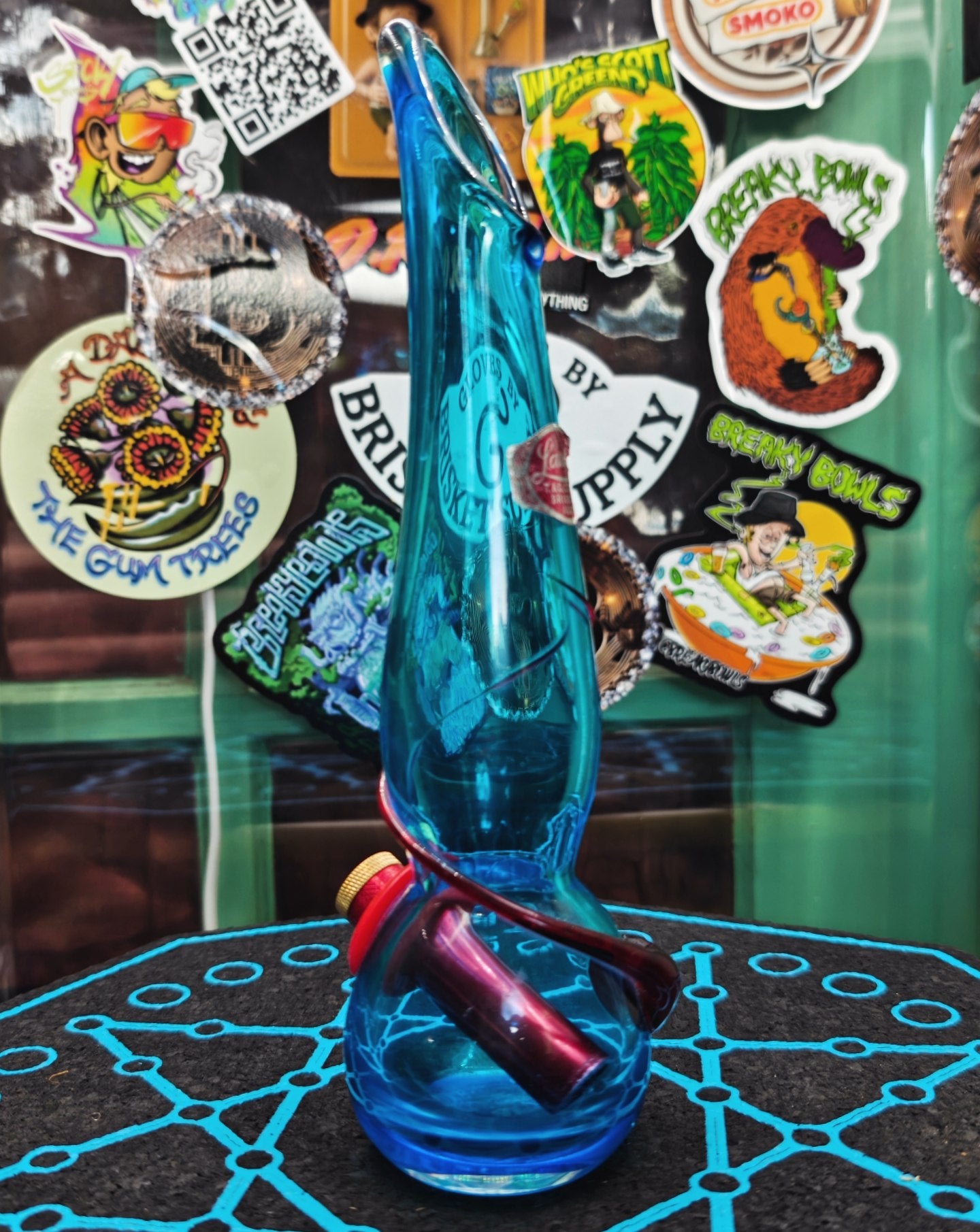 mystery blue swung history rich brisbane vase bong