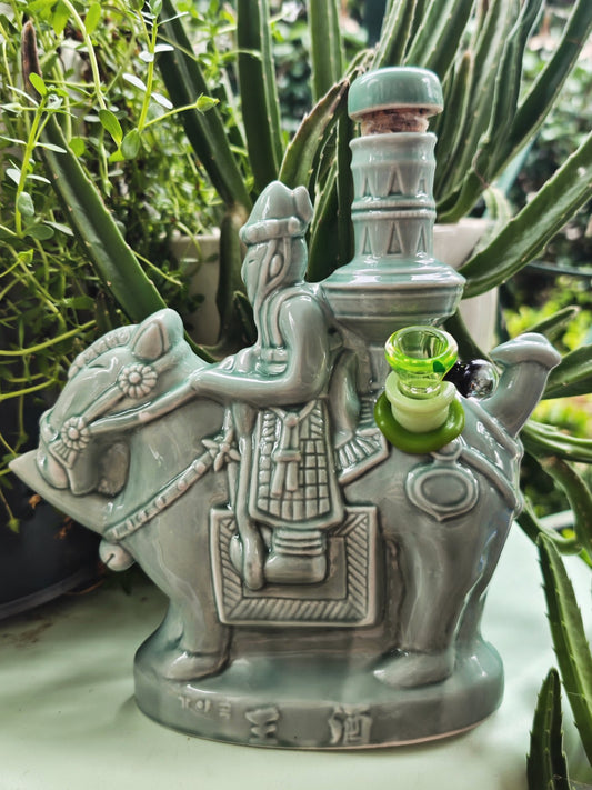 super rare 70s jade green korean nomad decanter bong with UV bowl