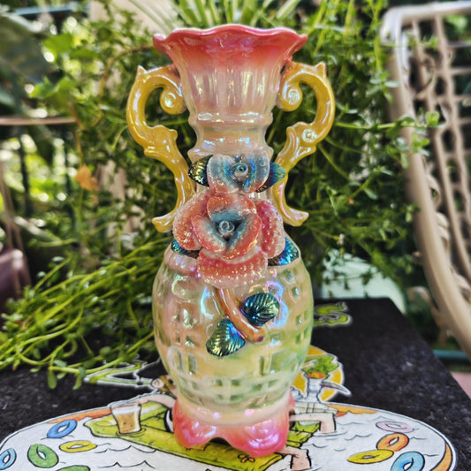 retro glitter flower super bong