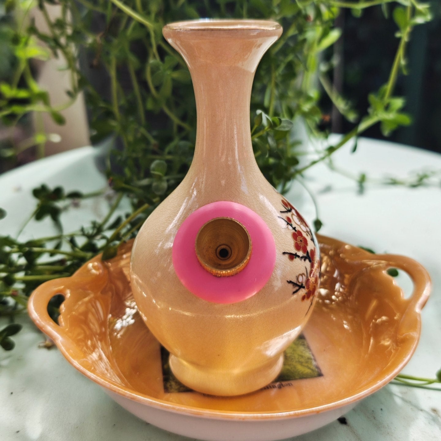 early 1900s japanese satsuma stamped vase bong